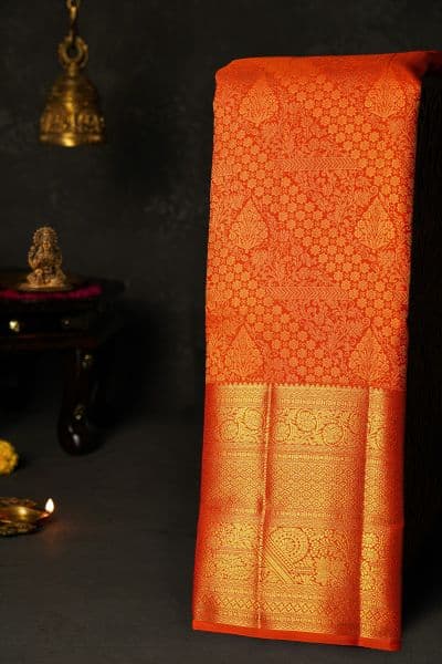 Kancheepuram Silk Red — pure Kanchipuram silk saree sourced from India for US families by CeremonyVerse