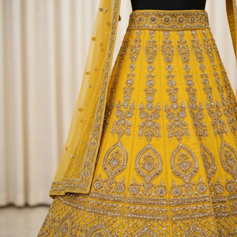 Yellow Designer Lehenga