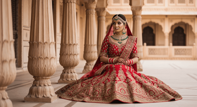 Red Bridal Lehenga