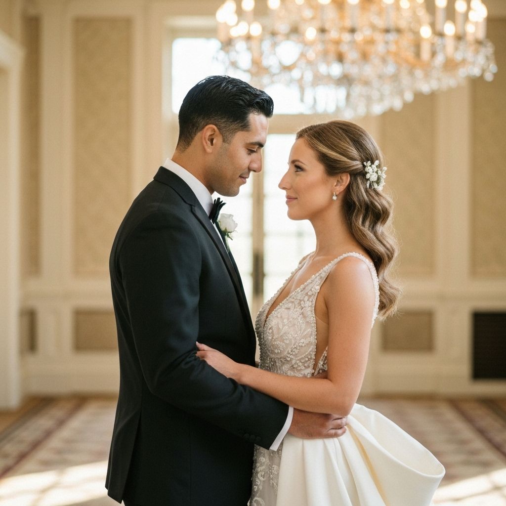 Zara and Omar Khan wedding portrait